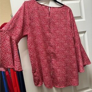 Floral Red Women's Top